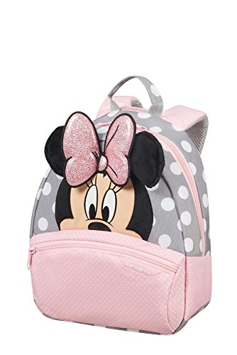 Cartable sac à dos maternelle fille rose et gris Minnie
